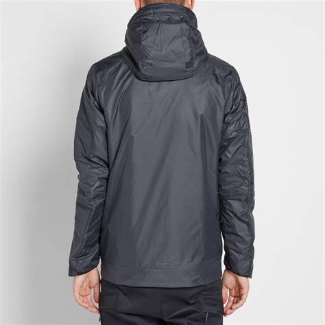 Nike Padded Hooded Jacket Black & Dark Grey Heather 